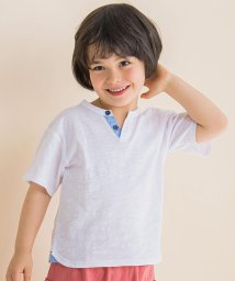 Noeil aime BeBe(ノイユ　エーム　べべ)/スラッシュ開きTシャツ(80~130cm)/ホワイト