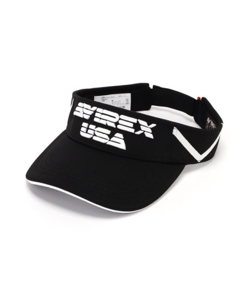 AVIREX(AVIREX)/《GOLF WEAR》AVIREX USA サンバイザー / AVIREX USA SUNVISOR / アヴィレックス/ブラック