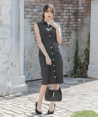 JULIA BOUTIQUE/形が選べるストライプ柄シャツワンピース/23071/505301293