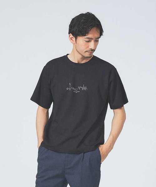 ABAHOUSE(ABAHOUSE)/【CITY】刺繍 ポンチ 半袖 Tシャツ/ブラック