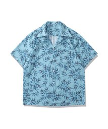 HOOK(HOOK（フック）)/【HOOK】古着風総柄ビッグアロハシャツ/ブルー系1