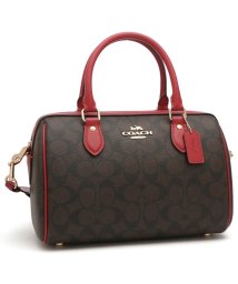 COACH/コーチ アウトレット ショルダーバッグ シグネチャー ブラウン レッド レディース COACH CH280 IMRVQ/505302816