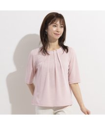 LOBJIE/タックデザイン鹿の子Tシャツ/505303059