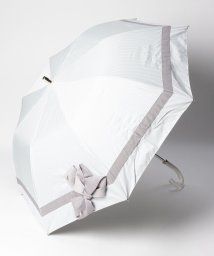 LANVIN en Bleu(umbrella)(ランバンオンブルー（傘）)/晴雨兼用折りたたみ日傘　ビジューリボン/ライトグレー