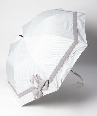 日傘 晴雨兼用 折傘 楽々開閉 ビジューリボン 遮熱 遮光 UV 紫外線対策