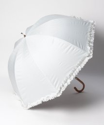 LANVIN en Bleu(umbrella)(ランバンオンブルー（傘）)/晴雨兼用日傘　ドビーフリル/ライトグレー