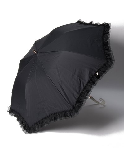 晴雨兼用折りたたみ日傘 オーガンジーフリル