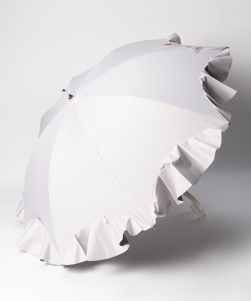 LANVIN en Bleu(umbrella)(ランバンオンブルー（傘）)/晴雨兼用日傘　フレアフリル/キャメル