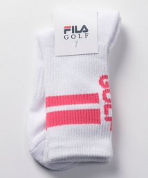 FILA GOLF(フィラゴルフ（レディース）)/【ゴルフ】ライン入りロゴソックス レディース/ホワイト