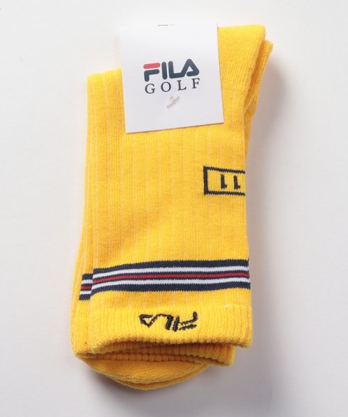 FILA GOLF(フィラゴルフ（レディース）)/【ゴルフ】FILAロゴクラシックソックス レディース/イエロー