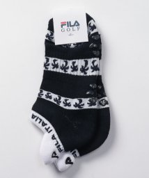 FILA GOLF(フィラゴルフ（レディース）)/【ゴルフ】TC消臭持続糸 ヤシの木ボーダー柄 スニーカーソックス レディース/ネイビー