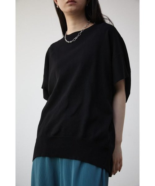 AZUL by moussy(アズールバイマウジー)/CREW NECK LOOSE KNIT/BLK