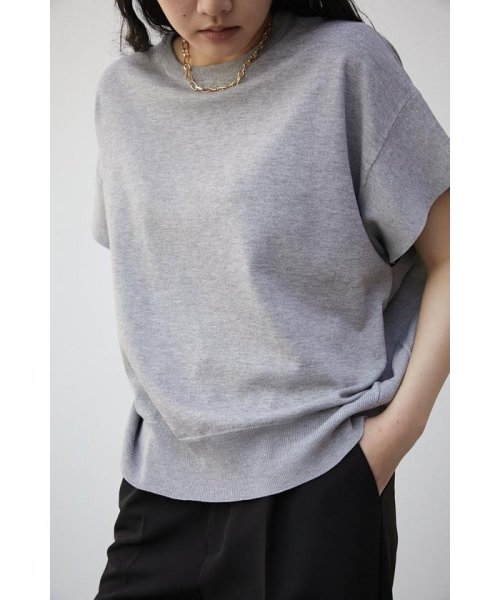 AZUL by moussy(アズールバイマウジー)/CREW NECK LOOSE KNIT/T.GRY