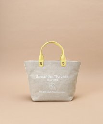 Samantha Thavasa(サマンサタバサ)/ロゴ刺繍リネントートバッグ 小サイズ/イエロー