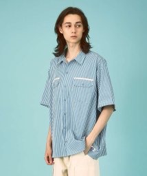 ABAHOUSE(ABAHOUSE)/【Dickies / ディッキーズ】SHORT SLLEEVE STRIPE　W/ブルー系その他1