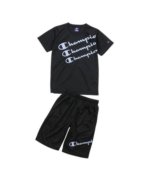 MAC HOUSE(kid's)(マックハウス（キッズ）)/Champion チャンピオン Tシャツ＆ショートパンツセットアップ CK－XSW02B－EC/ブラック