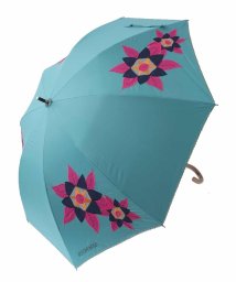 Jocomomola(ホコモモラ)/【UV・晴雨兼用】フラワーアップリケデザイン傘/ブルー