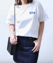 ZIP FIVE(ジップファイブ)/高密度生地左胸カレッジワンポイント半袖Tシャツ/ホワイト系2