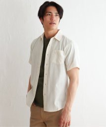 ikka(イッカ)/パナマレギュラーカラー半袖シャツ/ホワイト
