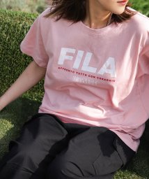 ZIP FIVE(ジップファイブ)/高密度韓国風センターロゴプリントTシャツ/ピンク