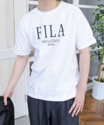 ZIP FIVE(ジップファイブ)/高密度センターキレイ目ロゴTシャツ/ホワイト