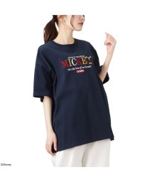 MAC HOUSE(women)/Disney ミッキーマウス / ロゴ刺繍Tシャツ 3283－1861/505306791