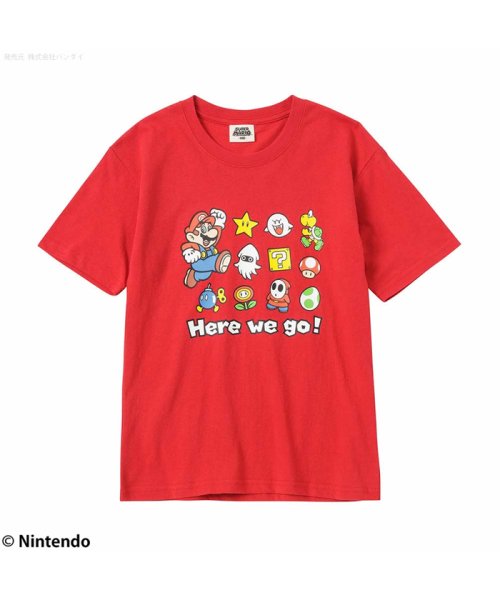 MAC HOUSE(kid's)(マックハウス（キッズ）)/スーパーマリオ プリントTシャツ 22843120/レッド