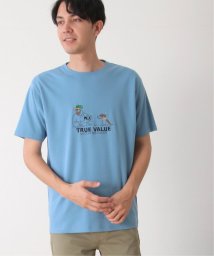 ikka(イッカ)/カメラマンサガラ刺繍Tシャツ/ブルー