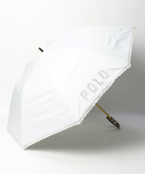 POLO RALPH LAUREN(umbrella)(ポロラルフローレン（傘）)/晴雨兼用折りたたみ日傘　トーションレース/オフホワイト