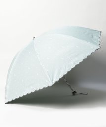 POLO RALPH LAUREN(umbrella)(ポロラルフローレン（傘）)/晴雨兼用折りたたみ日傘　ストライプドット/ライトグリーン