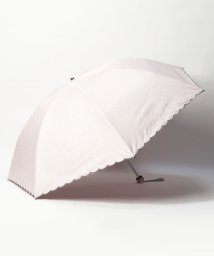 POLO RALPH LAUREN(umbrella)(ポロラルフローレン（傘）)/晴雨兼用折りたたみ日傘　ストライプドット/ピーチ