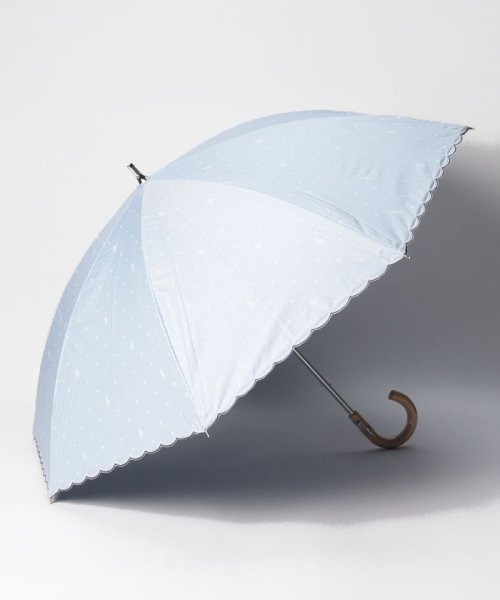 POLO RALPH LAUREN(umbrella)(ポロラルフローレン（傘）)/晴雨兼用日傘　ストライプドット/サックスブルー