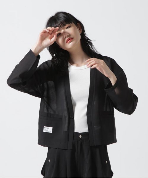 Schott(ショット)/CHIFFON CARDIGAN/シフォンカーディガン　　/ブラック