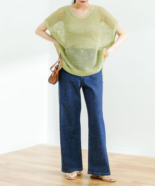 セール】綿麻デニムセミワイドパンツ(505307156) | アーバンリサーチ