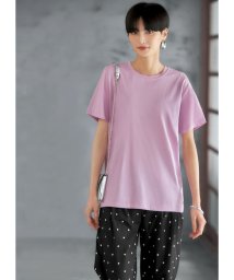 STYLE DELI(スタイルデリ)/着やすいフォルムのカラーTシャツ/ピンク