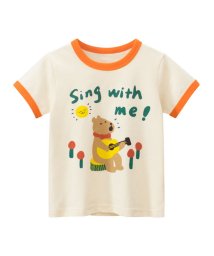 CLARAH　kids/キッズ Tシャツ 4カラー 半袖 女の子 ピンク オレンジ グリーン ホワイト /505307287
