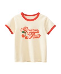CLARAH　kids/キッズ Tシャツ 4カラー 半袖 女の子 ピンク オレンジ グリーン ホワイト /505307287