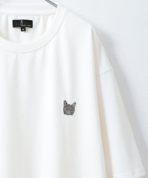 ZIP FIVE/動物ワンポイント刺繍半袖Tシャツ/ネコ/イヌ/クマ/504779186