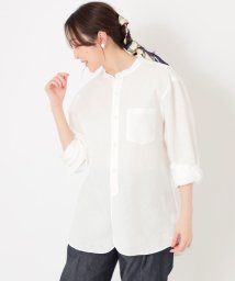 S.ESSENTIALS(エス エッセンシャルズ)/【近江の麻】バンドカラーシャツ（UNISEX）/ホワイト
