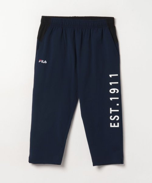 fila(men)(フィラ（メンズ）)/【ラン】ロゴプリント クロップドパンツ メンズ/ネイビー