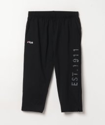 fila(men)(フィラ（メンズ）)/【ラン】ロゴプリント クロップドパンツ メンズ/ブラック×ブラック