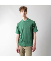 LACOSTE Mens(ラコステ　メンズ)/ハイゲージニットオープンカラーシャツ/グリーン