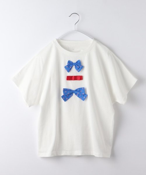 THE SHOP TK（KID）(ザ　ショップ　ティーケー（キッズ）)/【150－160】フロントモチーフTシャツ/オフホワイト（003）