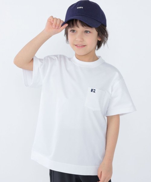 SHIPS KIDS(シップスキッズ)/【SHIPS KIDS別注】RUSSELL ATHLETIC:100～160cm /〈多機能〉TEE/ホワイト