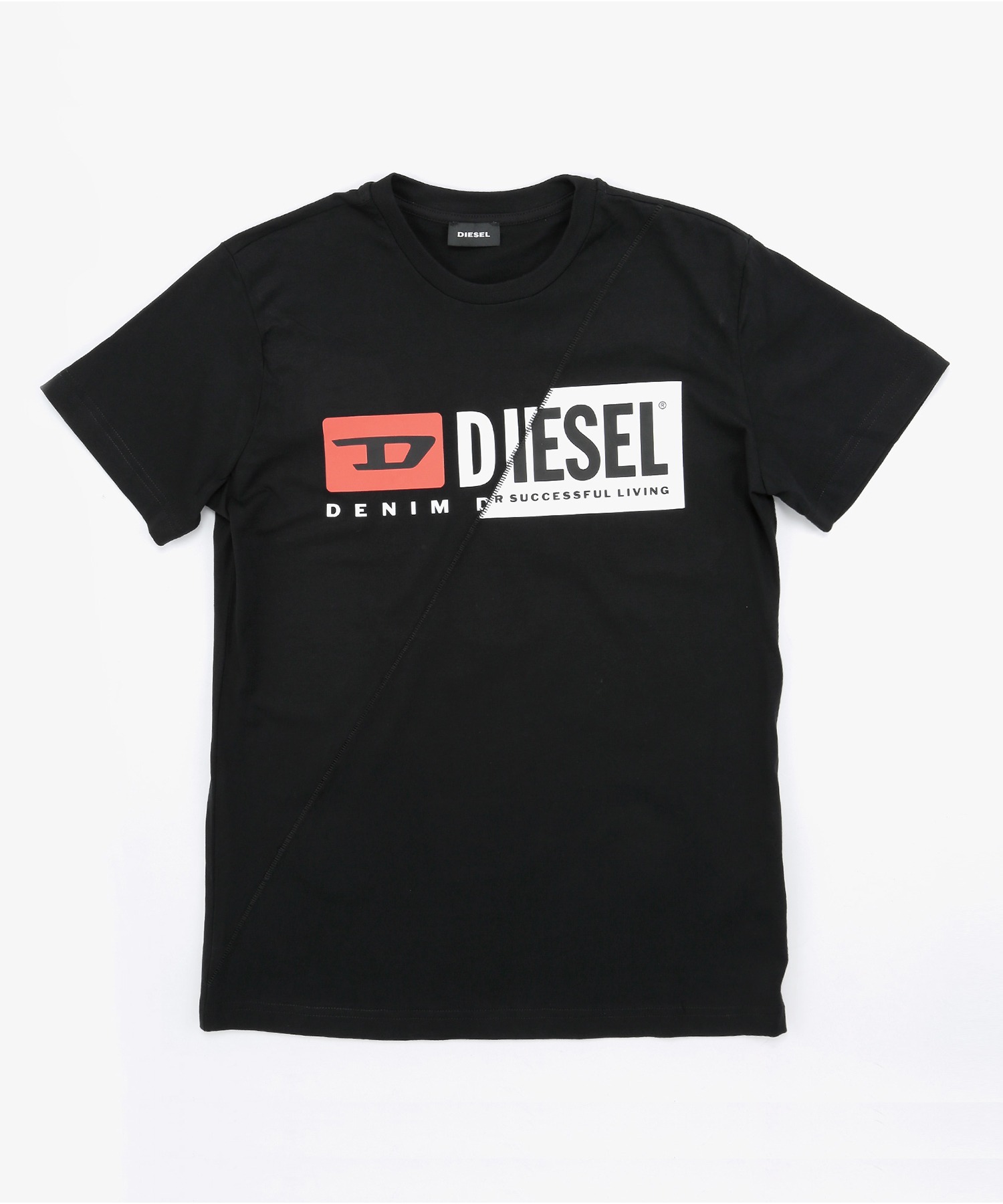 ディーゼル DIESEL Tシャツ 半袖 メンズ T－DIEGO－CUTY クルーネック トップス カットソー ブランド シャツ カジュアル 白 黒  S M L