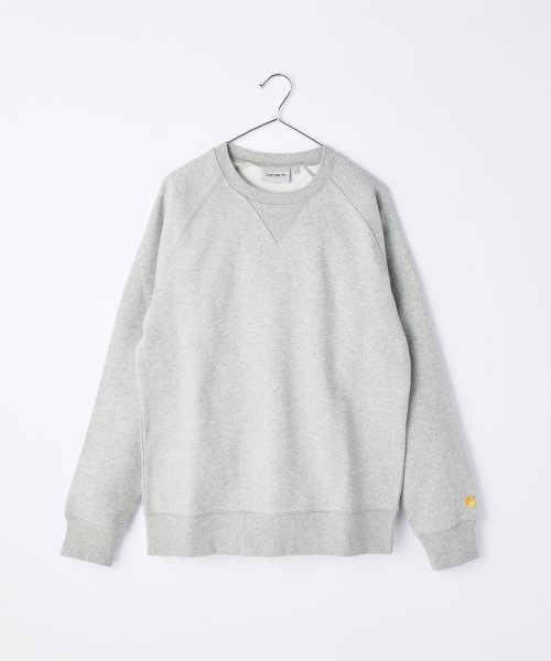 Carhartt(カーハート)/Carhartt スウェット I026383 カーハート メンズ トップス トレーナー チェイス 長袖 CHASE SWEATSHIRT WIP クルーネック /グレー