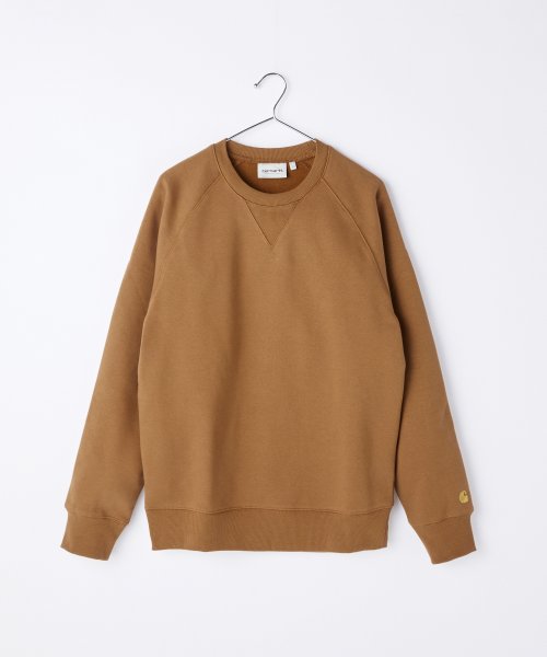 Carhartt(カーハート)/Carhartt スウェット I026383 カーハート メンズ トップス トレーナー チェイス 長袖 CHASE SWEATSHIRT WIP クルーネック /ブラウン