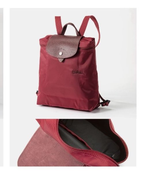 Longchamp(ロンシャン)/ロンシャン LONGCHAMP 1699 919 バックパック ル プリアージュ  グリーン レディース バッグ リュックサック お出かけ 通勤 通学 旅行 軽/レッド