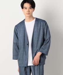 COMME CA ISM MENS(コムサイズム（メンズ）)/【セットアップ対応】ウォッシャブル メッシュ ９分丈 ノーカラー ジャケット/ブルー