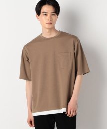 COMME CA ISM MENS(コムサイズム（メンズ）)/★ＴＶドラマ着用商品★ ストレッチポンチ フェイクレイヤード Ｔシャツ/ベージュ